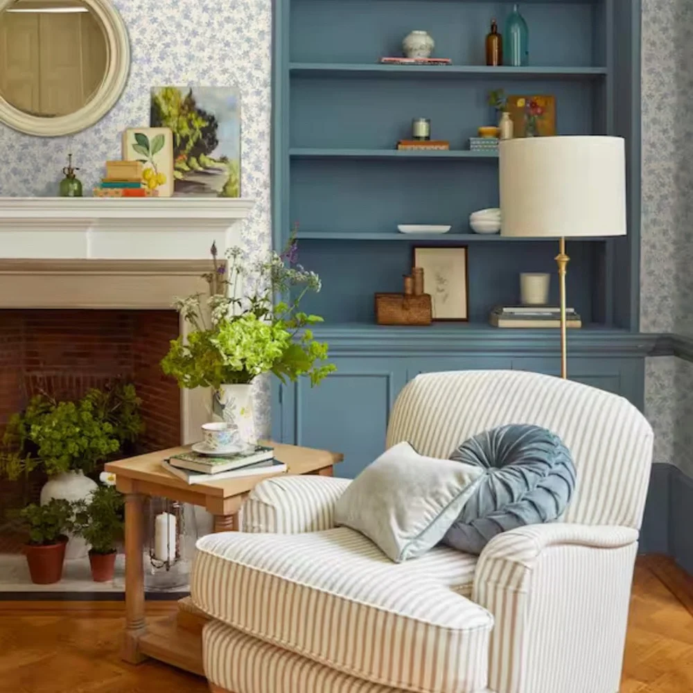 New! Laura Ashley 2 double rolls Misterton Trail Pale Seaspray Blue Wallpaper